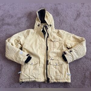 Orage Yellow Hooded Ski Jacket- MED